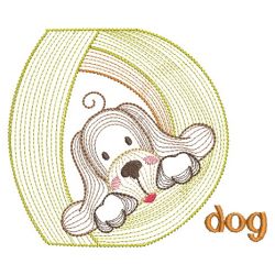 Rippled Animals Alphabet 04(Lg) machine embroidery designs