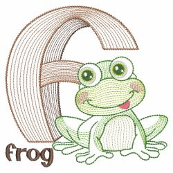 Rippled Animals Alphabet 06(Lg) machine embroidery designs