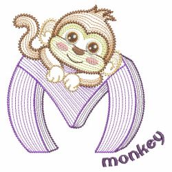 Rippled Animals Alphabet 13(Md) machine embroidery designs