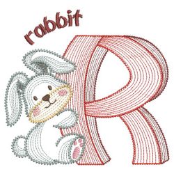 Rippled Animals Alphabet 18(Md) machine embroidery designs
