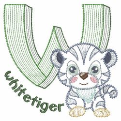 Rippled Animals Alphabet 23(Sm) machine embroidery designs