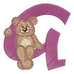 Teddy Bear Alphabet 07 machine embroidery designs
