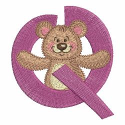 Teddy Bear Alphabet 17 machine embroidery designs
