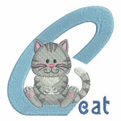 Cute Animals Alphabet 03 machine embroidery designs