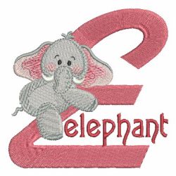 Cute Animals Alphabet 05 machine embroidery designs