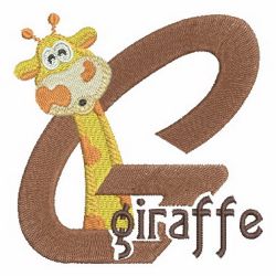 Cute Animals Alphabet 07 machine embroidery designs