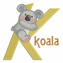 Cute Animals Alphabet 11 machine embroidery designs