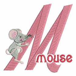 Cute Animals Alphabet 13 machine embroidery designs