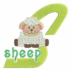 Cute Animals Alphabet 19 machine embroidery designs