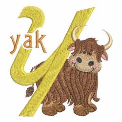 Cute Animals Alphabet 25 machine embroidery designs