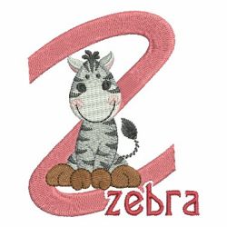 Cute Animals Alphabet 26 machine embroidery designs