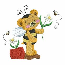 Spring Teddy Bear 05 machine embroidery designs