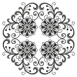 Heirloom Blackwork Floral 01 machine embroidery designs