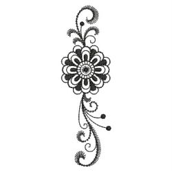 Heirloom Blackwork Floral 05 machine embroidery designs