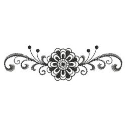 Heirloom Blackwork Floral 06 machine embroidery designs