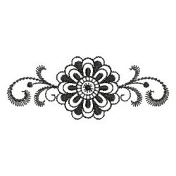 Heirloom Blackwork Floral 08 machine embroidery designs