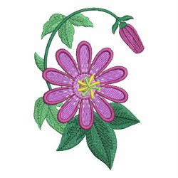 Passionflower 01 machine embroidery designs