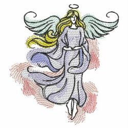 Watercolor Angels 02(Md) machine embroidery designs