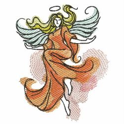 Watercolor Angels 06(Lg) machine embroidery designs