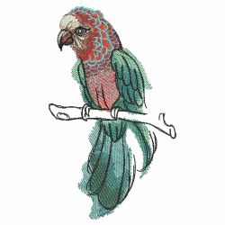 Watercolor Parrots 02(Sm) machine embroidery designs