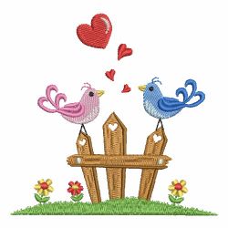 Valentines Day Birds 07 machine embroidery designs