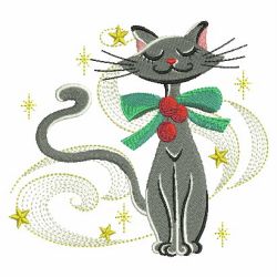 Christmas Black Cats 02(Lg) machine embroidery designs