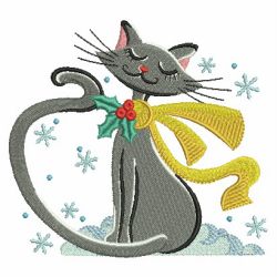 Christmas Black Cats 03(Lg) machine embroidery designs