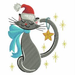 Christmas Black Cats 04(Lg) machine embroidery designs
