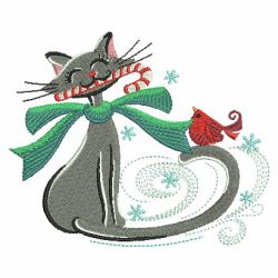 Christmas Black Cats 05(Lg) machine embroidery designs