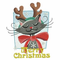 Christmas Black Cats 06(Lg) machine embroidery designs