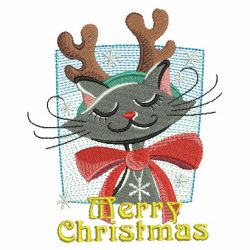 Christmas Black Cats 06(Lg) machine embroidery designs