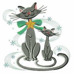Christmas Black Cats 09(Lg) machine embroidery designs