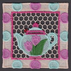 FSL Tea Time Coaster 02 machine embroidery designs
