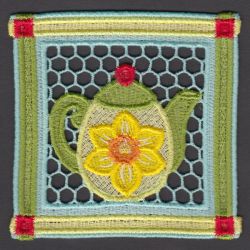 FSL Tea Time Coaster 03 machine embroidery designs