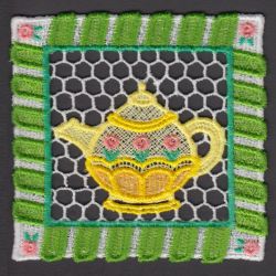 FSL Tea Time Coaster 05 machine embroidery designs
