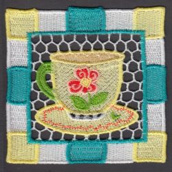 FSL Tea Time Coaster 06 machine embroidery designs