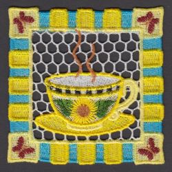 FSL Tea Time Coaster 07 machine embroidery designs