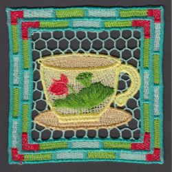 FSL Tea Time Coaster 09 machine embroidery designs