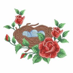 Bird And Flower 02(Lg) machine embroidery designs