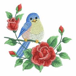 Bird And Flower 03(Lg) machine embroidery designs