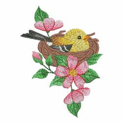 Bird And Flower 05(Lg) machine embroidery designs