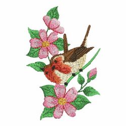 Bird And Flower 06(Lg) machine embroidery designs