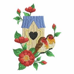 Bird And Flower 07(Lg) machine embroidery designs