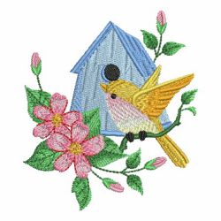 Bird And Flower 10(Lg) machine embroidery designs