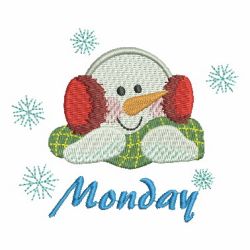 Days Of The Week Snowman 01 machine embroidery designs