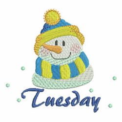 Days Of The Week Snowman 02 machine embroidery designs