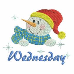 Days Of The Week Snowman 03 machine embroidery designs