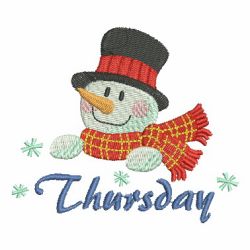 Days Of The Week Snowman 04 machine embroidery designs