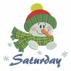 Days Of The Week Snowman 06 machine embroidery designs