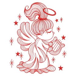 Redwork Cute Angels 01(Md) machine embroidery designs